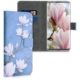   Husa pentru Motorola Edge, Piele ecologica, Albastru, 52760.02