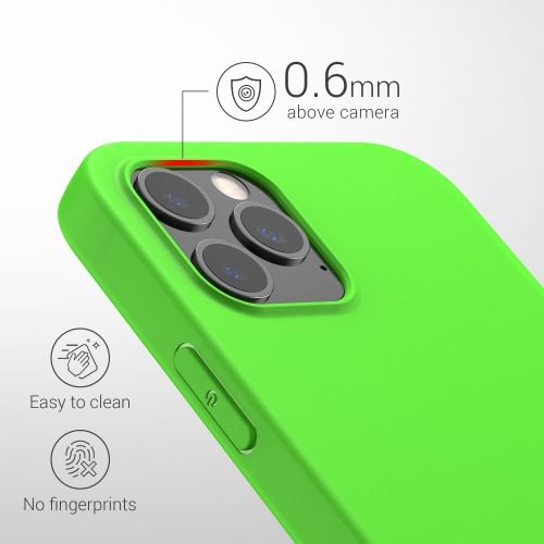 Husa pentru Apple iPhone 12 Pro Max, Silicon, Verde, 53941.44