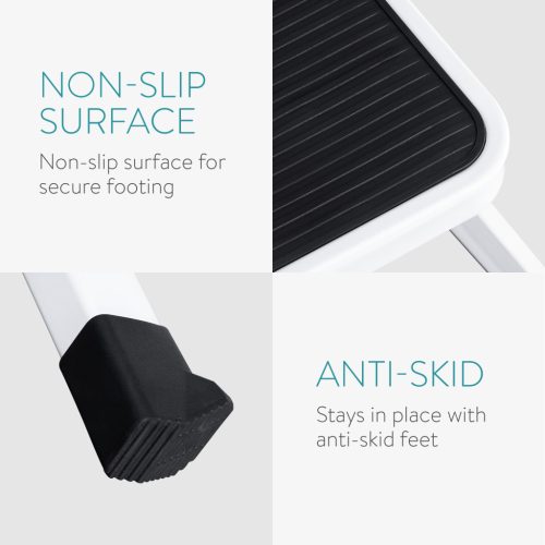 Scaun pliabil Navaris 1 treapta, 45.7x33x17.2 cm, 150 kg, metal, 54101.01