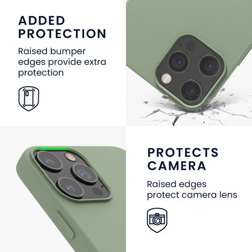 Husa pentru Apple iPhone 12 Pro Max, Silicon, Verde, 52644.172