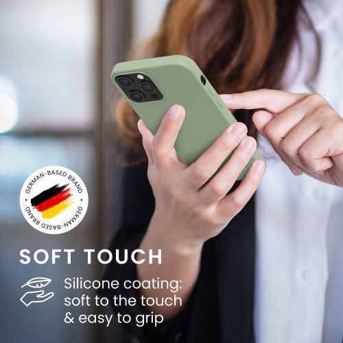 Husa pentru Apple iPhone 12 Pro Max, Silicon, Verde, 52644.172