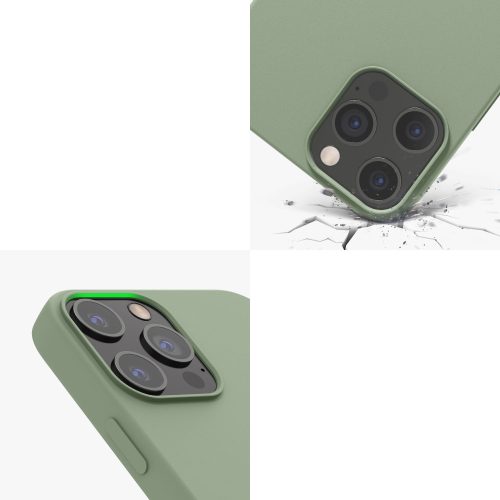 Husa pentru Apple iPhone 12 Pro Max, Silicon, Verde, 52644.172