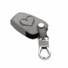 Husa Cheie Auto pentru Mercedes Benz - 2-3 Butoane, kwmobile, Piele nabuc, Gri, 54576.01