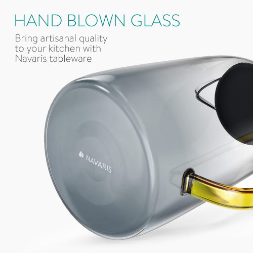 Set Carafa de sticla cu 4 Pahare Navaris, 1.55 l, Gri, 51066.22.05