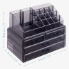 Organizator pentru cosmetice cu sertare Navaris, Negru transparent, 54656.01