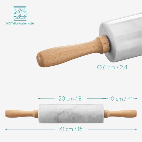 Sucitor Navaris, marmura alba, 41x6 cm, stand lemn dublu, greutate 1.565 kg, elegant, alb, lemn