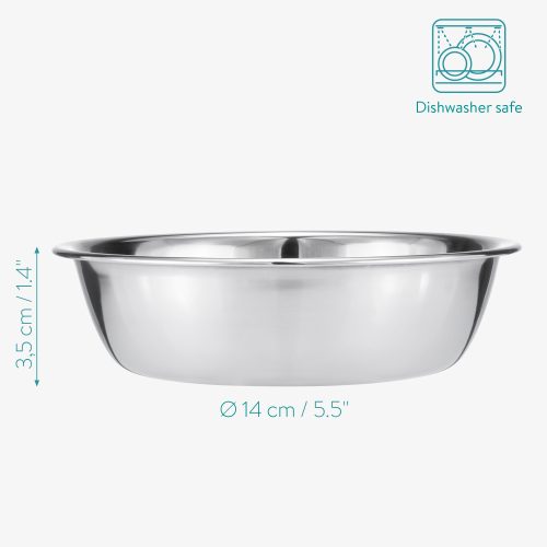 Covoras de hranire lenta si bol de apa incorporat Navaris, 42 x 25 cm, Albastru, 55133.17