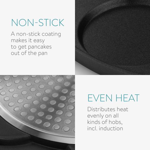 Tigaie pentru clatite Navaris cu 7 sectiuni, 27 cm, 940g, non-stick, aluminiu, 53077.02