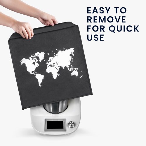 Husa de protectie pentru Thermomix TM6/TM5, Kwmobile, Negru/Alb, Plastic, 55449.01