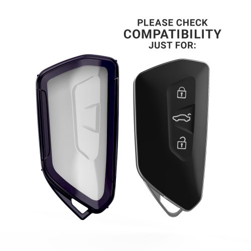 Husa Cheie Auto pentru VW / Skoda / Seat - 3 Butoane, kwmobile, Silicon, Multicolor, 55672.01