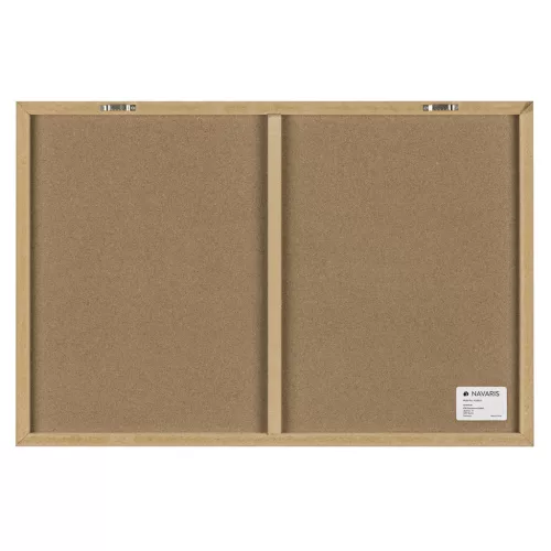 Tabla magnetica Navaris, design lemn, 60x40 cm, marker si 5 magneti, multicolor, lemn/MDF