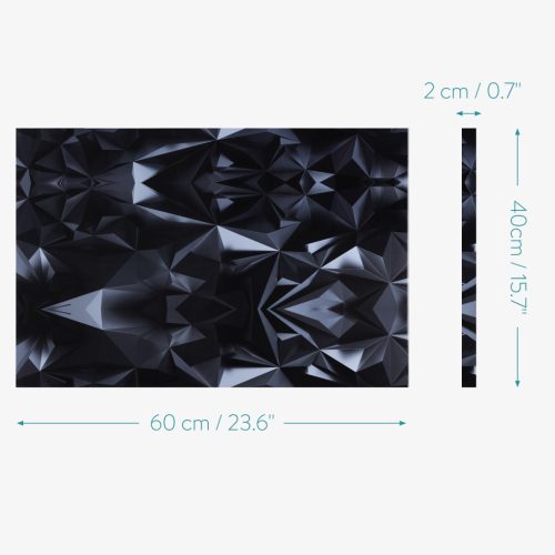 Tabla magnetica Navaris, design stereoscopic, 60x40 cm, marker si 5 magneti, multicolor, MDF