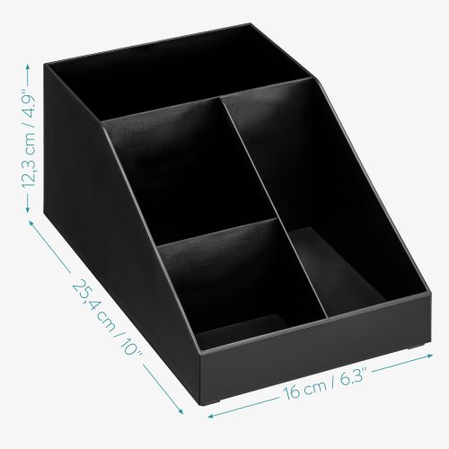 Organizator pentru cafea si ceai Navaris cu 4 compartimente, Negru, 55854.01