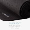 Saltea yoga XXL Navaris, 180x120x0.6 cm, extra spatiu, antiderapanta, negru, TPE