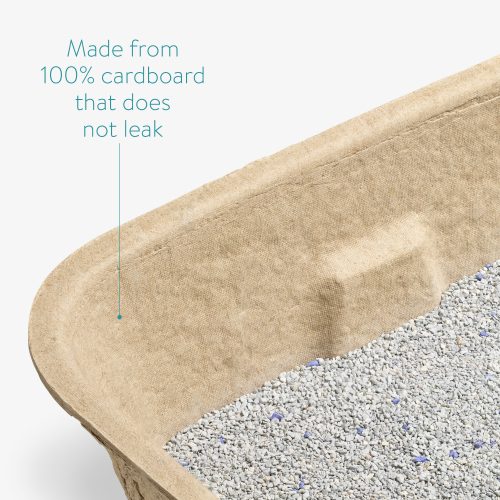 Set 3 litiere Navaris pentru pisici de unica folosinta, carton, 54043.03