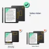 Husa pentru Tolino Vision 6, Piele ecologica, Gri, kwmobile, 56600.03