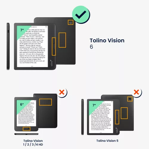 Husa pentru Tolino Vision 6, Piele ecologica, Gri, kwmobile, 56600.03
