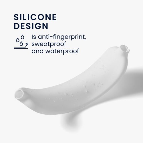 Banda pentru casti Apple Airpods Max, Kwmobile, Alb, Silicon, 56698.02