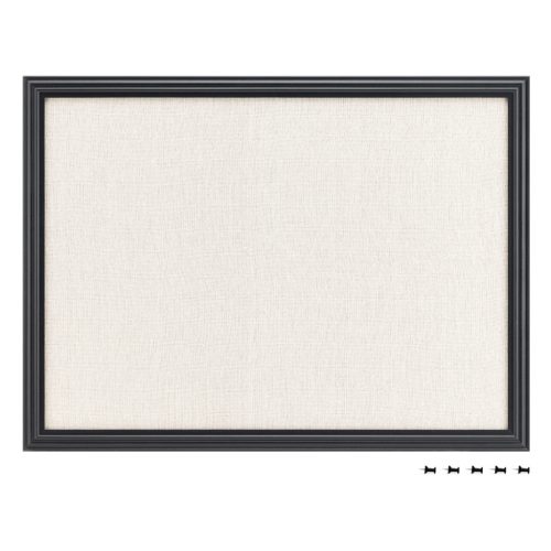 Panou memo din in Navaris, 58x43 cm, cadru MDF, premontat, 6 pini, bej, MDF/textil