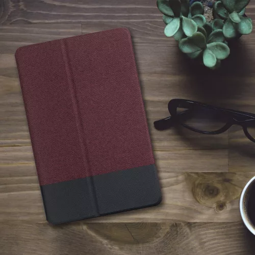 Husa pentru tableta Lenovo Tab P11, Kwmobile, Rosu/Negru, Textil, 55710.20