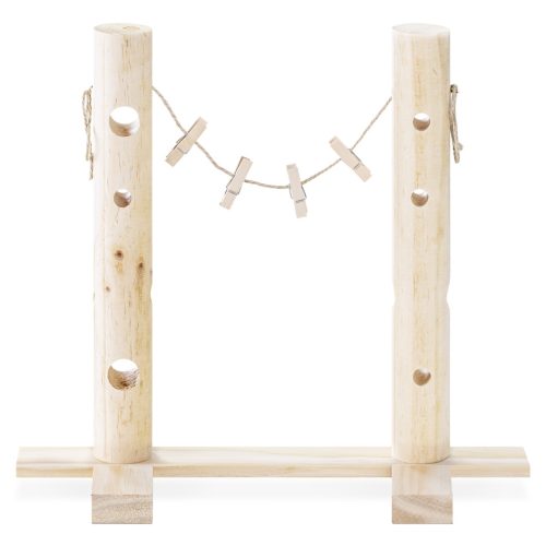 Statie de hranire pentru iepuri Navaris, din lemn pin, 34x31x15 cm, 57230.01