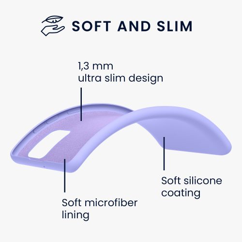 Husa Kwmobile pentru Samsung Galaxy A71, Silicon, Albastru, 57562.108