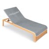 Prosop pentru sezlong Homelevel, 75 x 200 cm, Gri, Bumbac / Poliester, 55649.02.22