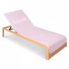 Prosop pentru sezlong Homelevel, 75 x 200 cm, Roz, Bumbac / Poliester, 55649.03.10