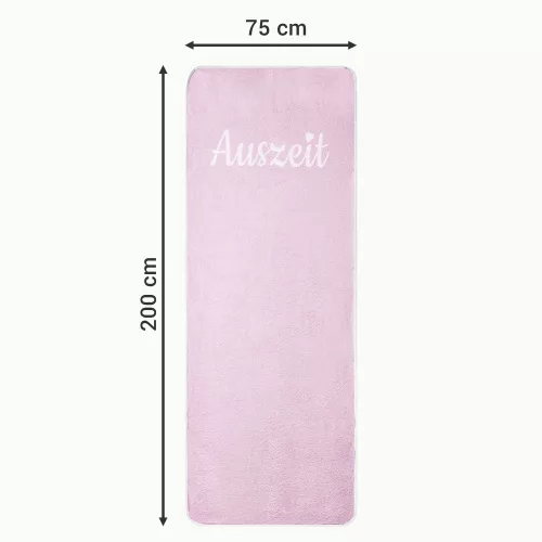 Prosop pentru sezlong Homelevel, 75 x 200 cm, Roz, Bumbac / Poliester, 55649.03.10