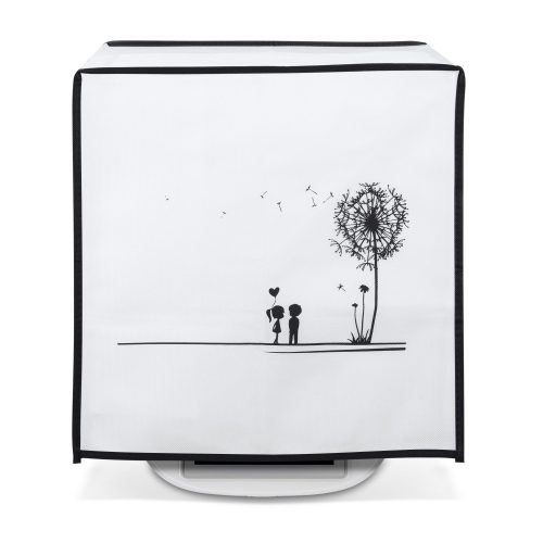 Husa de protectie pentru Thermomix TM6/TM5, Kwmobile, Negru/Alb, Plastic, 55449.04