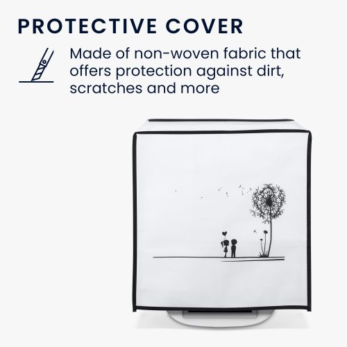 Husa de protectie pentru Thermomix TM6/TM5, Kwmobile, Negru/Alb, Plastic, 55449.04