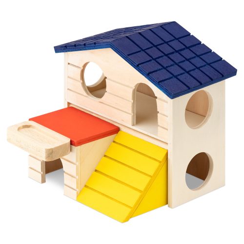 Casuta Navaris pentru hamsteri, Lemn, Multicolor, 58406.01