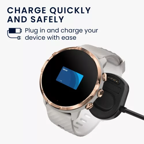 Cablu de incarcare USB pentru Suunto 7, Kwmobile, Negru, Plastic, 58458.01