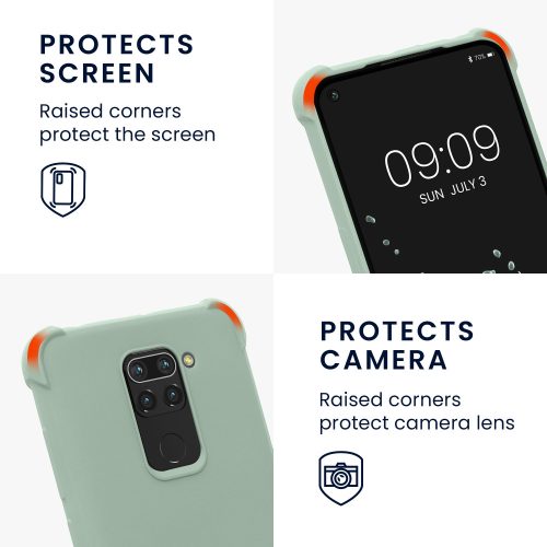 Husa Kwmobile pentru Xiaomi Redmi Note 9, Silicon, Verde, 53147.172