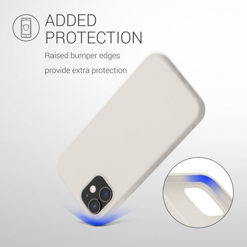 Husa Kwmobile pentru Apple iPhone 12/iPhone 12 Pro, Silicon, Alb, 53938.204