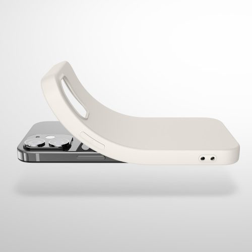 Husa Kwmobile pentru Apple iPhone 12/iPhone 12 Pro, Silicon, Alb, 53938.204