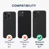 Husa Kwmobile pentru Apple iPhone 14 Pro Max, Silicon, Transparent/Auriu, 59105.21