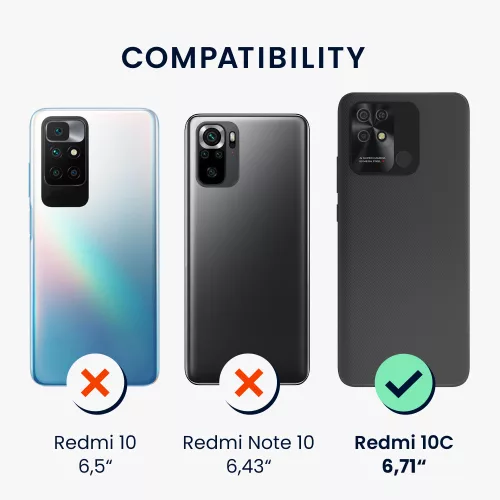 Husa Kwmobile pentru Xiaomi Redmi 10C, Silicon, Albastru, 59231.202