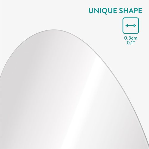 Oglinda decorativa ondulata Navaris, fara rama, design squiggle, 75x52 cm, multicolor, sticla/metal