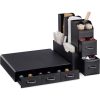 Set suport aparat cafea 3 sertare pentru capsule si organizator 2 sertare pentru consumabile Navaris, negru, 60824.01