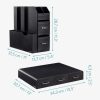 Set suport aparat cafea 3 sertare pentru capsule si organizator 2 sertare pentru consumabile Navaris, negru, 60824.01