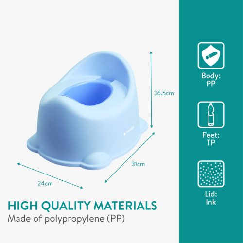 Olita cu capac Navaris, ergonomica, 36x31x24 cm, tranzitie usoara, albastru, plastic