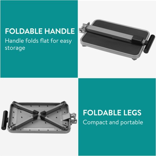 Scaun pliabil cu maner antiderapant Navaris, suport 150kg, metal, 60999.01