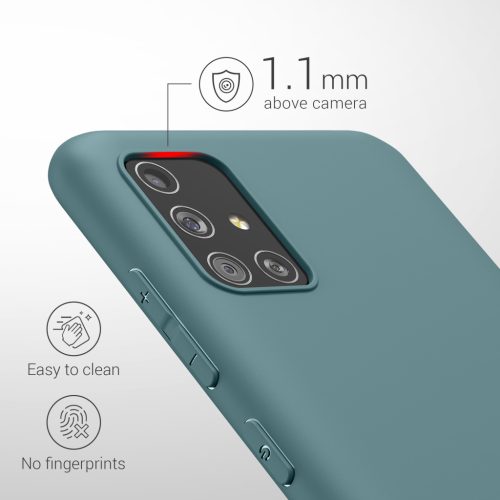 Husa Kwmobile pentru Samsung Galaxy A51, Verde, Silicon, 51196.206