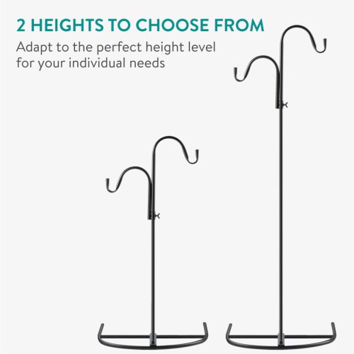 Suport de gradina cu carlig Navaris, ajustabil, 122,5x41x34 cm, 2 baze incluse, 56158.03