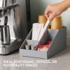 Organizator accesorii cafea Navaris, 4 compartimente, 25.4x16x12.3 cm, HIPS, gri, plastic