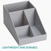 Organizator accesorii cafea Navaris, 4 compartimente, 25.4x16x12.3 cm, HIPS, gri, plastic