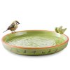 Baie pentru pasari rotunda Navaris, ceramica, 25 cm, pentru gradina, 61699.07