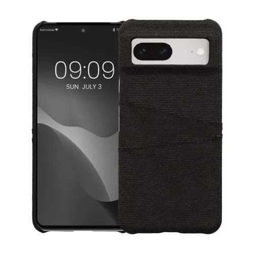 Husa Kwmobile pentru Google Pixel 8, Gri inchis, Textil/Plastic, 61883.19