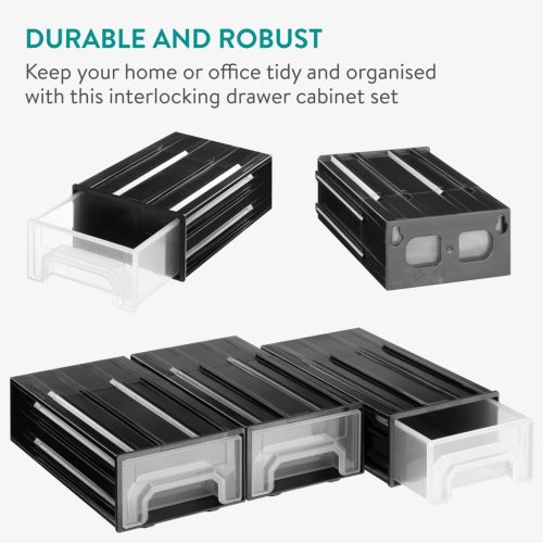 Cutie organizare Navaris cu 12 sertare interconectabile, 5.9x3.4x1.9 cm, montaj perete, gri, plastic